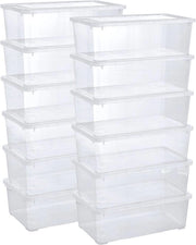 Scatole di archiviazione trasparenti a stack, ventilate - 12 x 5 L