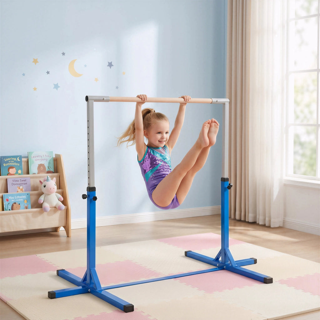 Sbarra per Ginnastica Artistica o Danza Classica Regolabile in Altezza 92-150 cm. Blu