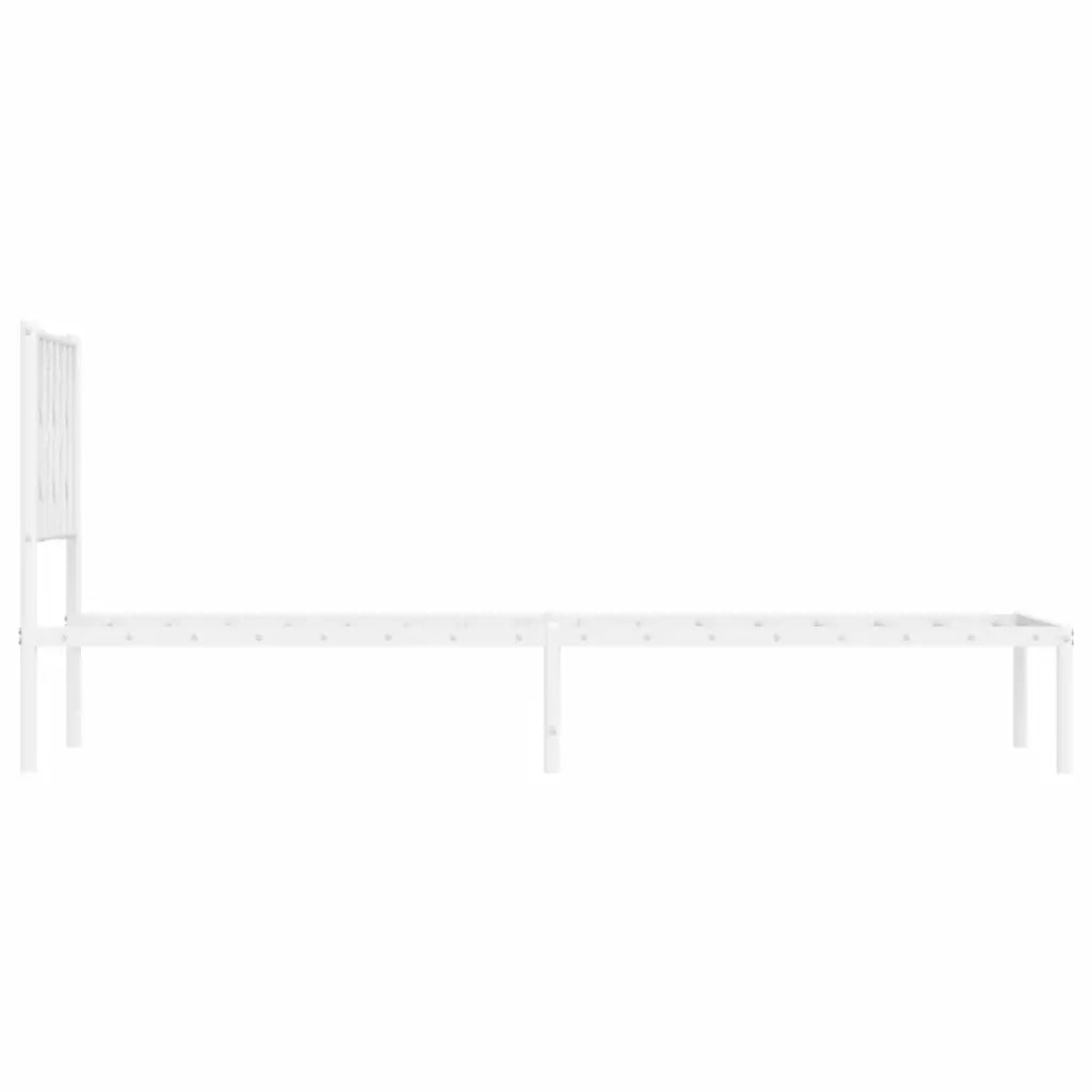 Giroletto con Testiera Metallo Bianco 80x200 cm 374477