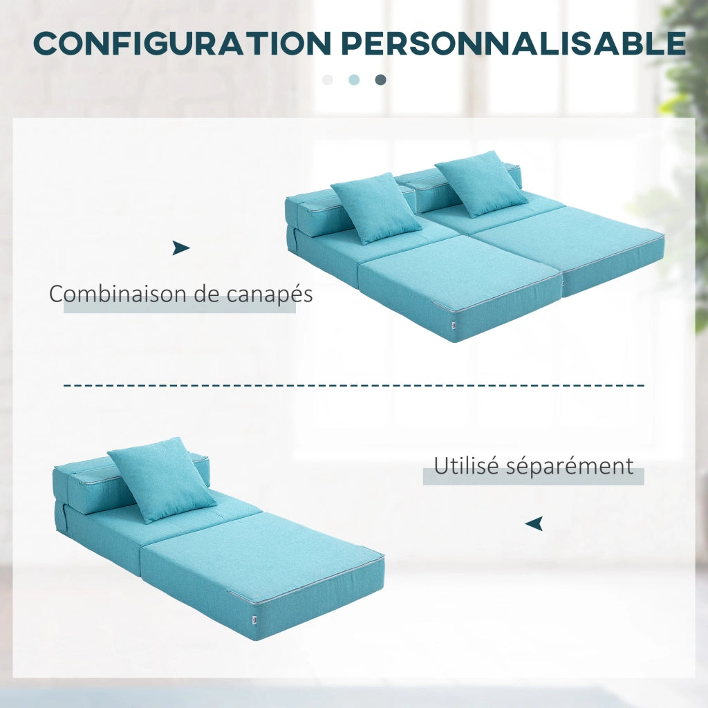 Poltrona letto ¨C Minimal ¨C tessuto blu