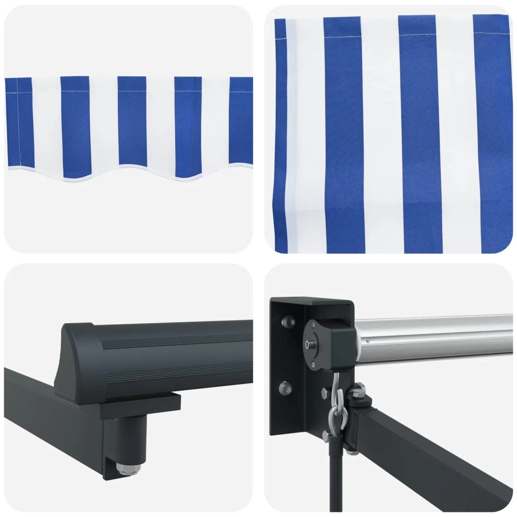 Tenda retrattile Blu e Bianco 2,5 x 2 m