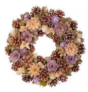 Corona decorativa Agatha beige-lilla D34