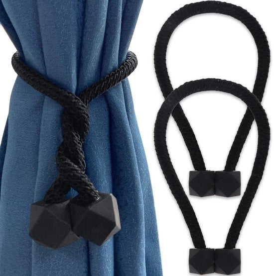 Accessori Decorativi per Tende - Corda con Adesivo Magnetico - Supporti per Tende - Fissaggio alla Parete Senza Aggiunta di Viti - Facile da Utilizzare - Senza Danneggiamento