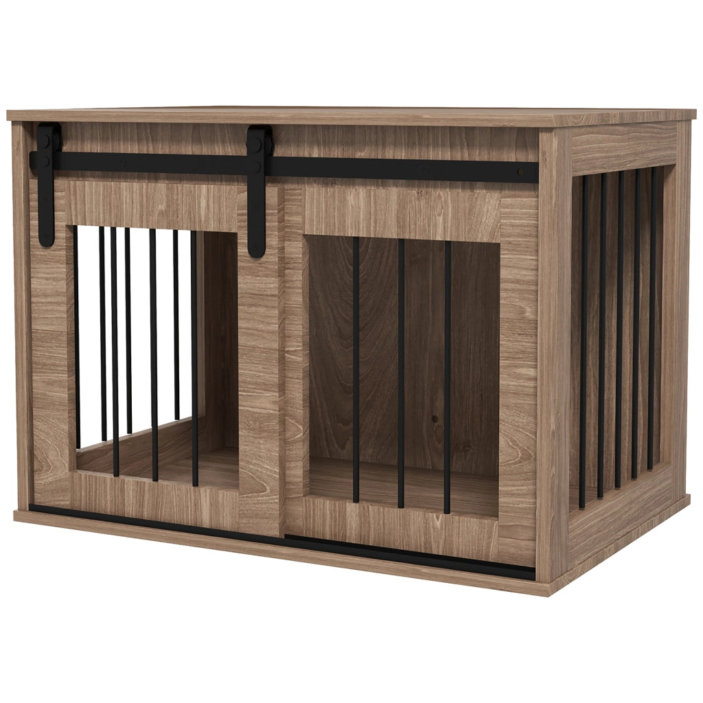 Gabbia per cani e animali ¨C Minimal ¨C effetto legno 80x54x57 cm
