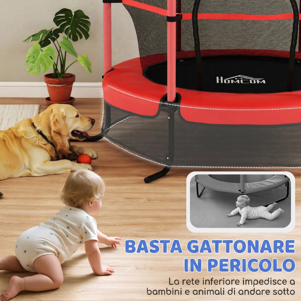 Trampolino per Bambini ¨C Minimal ¨C Rosso, 1.6x1.9 m