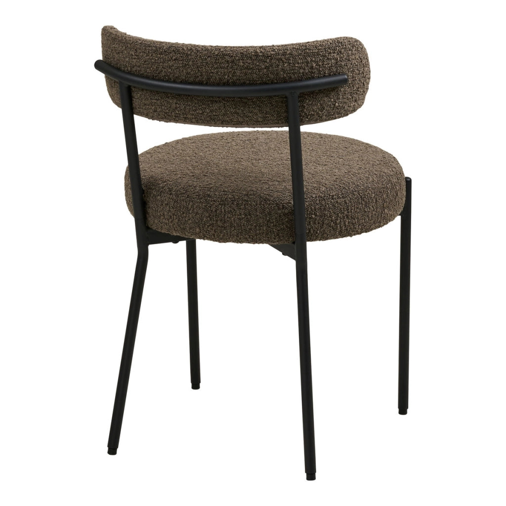 Set di 2 Sedie Badalona, Marrone, Tessuto, 49,5x47x72,5 cm