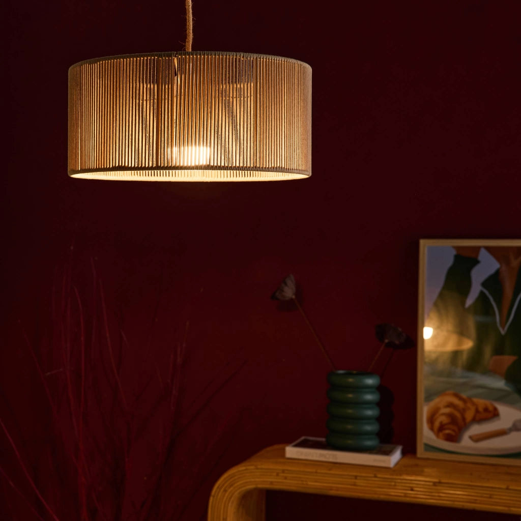 Lampade in canapa, 40cm, marrone naturale