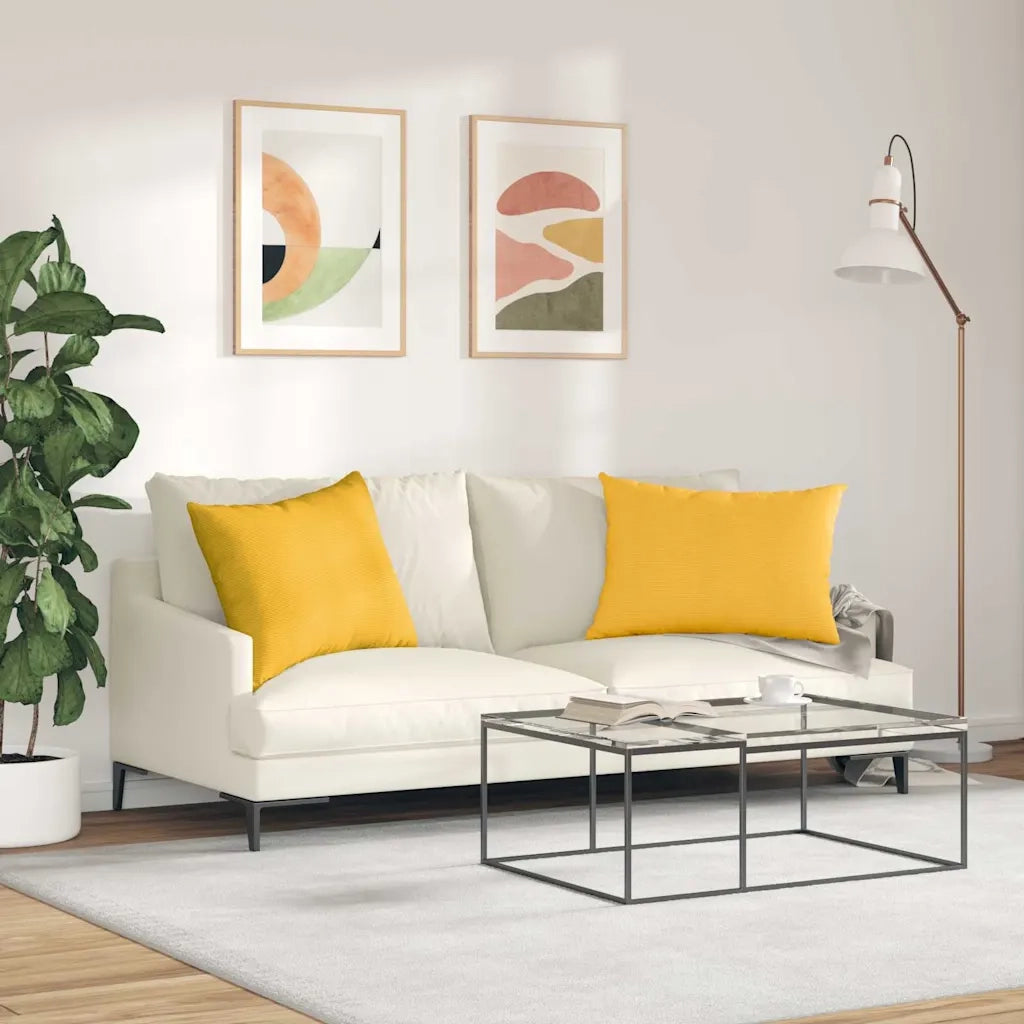 Cuscini da Divano 2 pcs Giallo Chiaro 70 x 50 cm 42013780