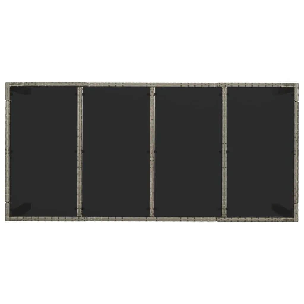 Set da Pranzo da Giardino 9 pz con Cuscini in Polyrattan Grigio 3185028