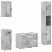 Set di Mobili da Bagno da 4 Pezzi UTRECHT Grigio Cemento 3417975