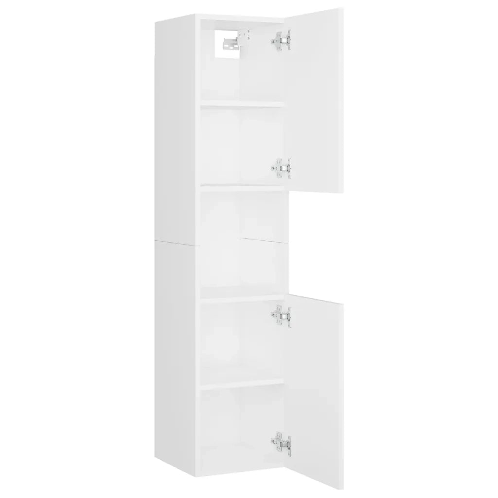 Set Mobili da Bagno Bianco in Legno Multistrato 3071126