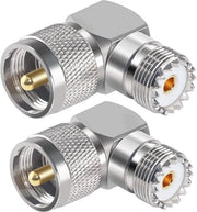 Adattatore UHF a bus, rete coaxiale rettangolare, angolo 90 gradi, 2 pezzi.
