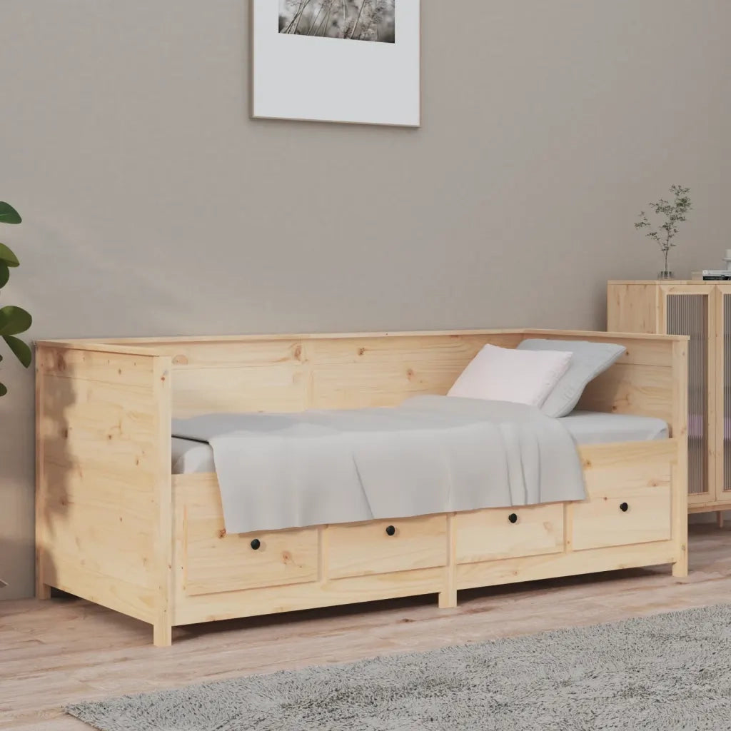 Letto singolo | Letto per adulti | Dormeuse senza Materasso 90x190 cm in Legno Massello di Pino