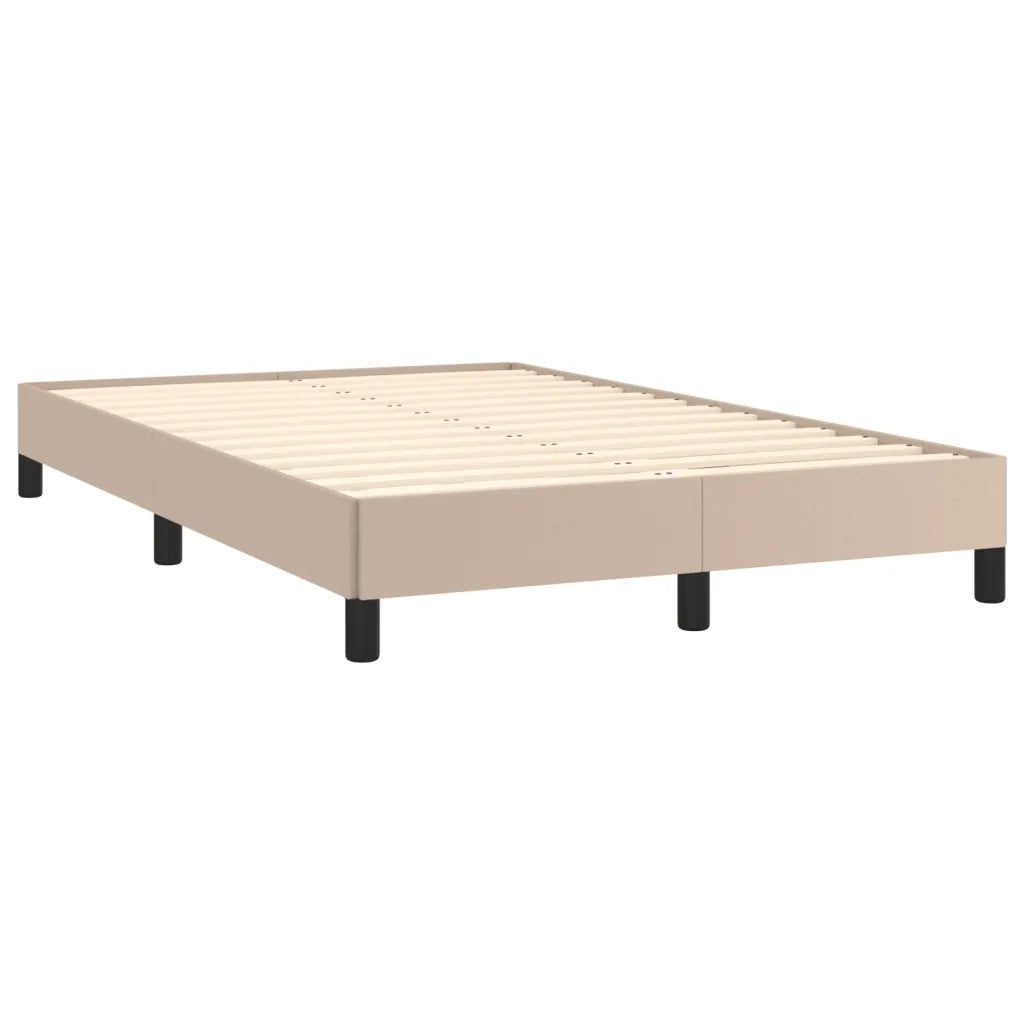 Letto matrimoniale | Letto per adulti | Giroletto senza Materasso Cappuccino 120x190 cm in Similpelle