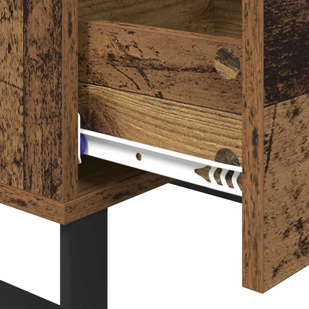 Comodino | Armadio da Notte | Mobiletto da notte con cassetto Legno vecchio 40 x 40 x 66 cm