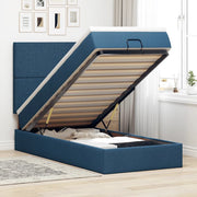 Pouf Letto con Materasso e LED Blu 100x200 cm in Tessuto 3313905