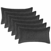Federa 6 pcs HOUTEN Grigio Scuro 40 x 70 cm Bouclé 917845