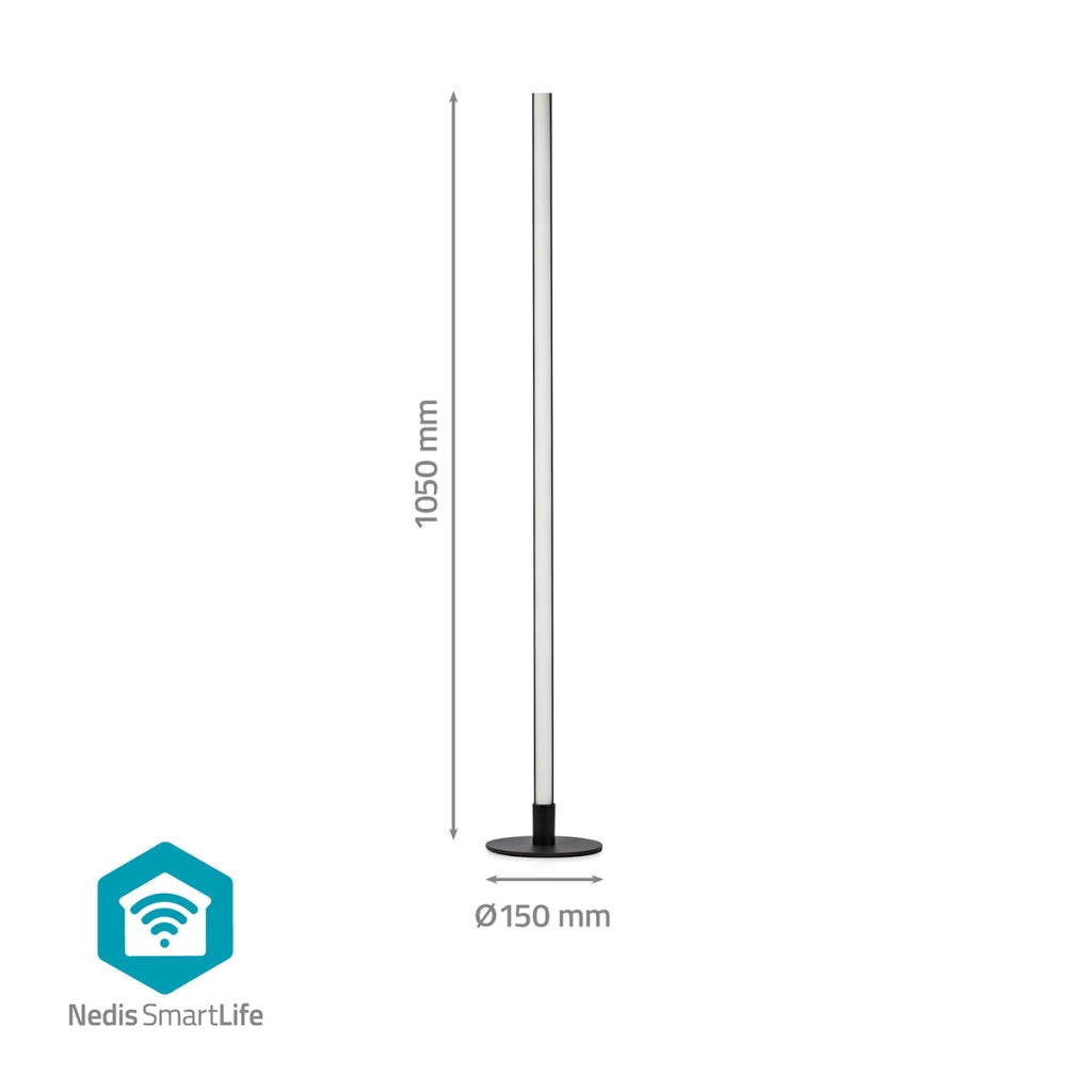 Lampada d'ambiente RGBIC 10W Wi-Fi Connected 180lm 2700-6500K Nero Nedis