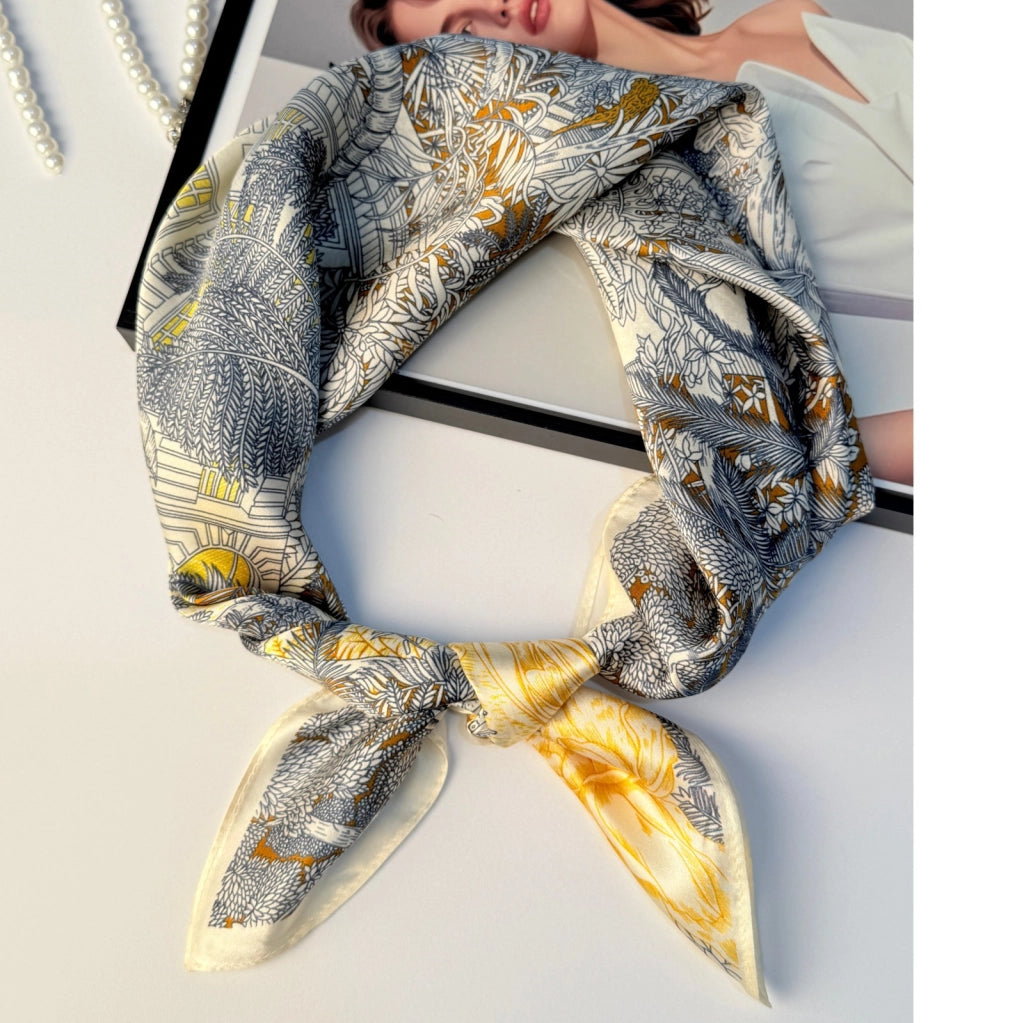 Sciarpa versatile ed elegante color champagne