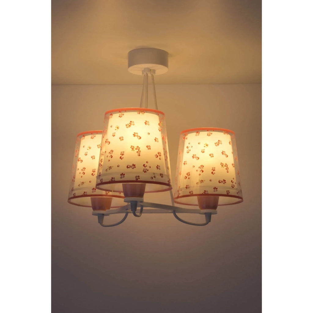LÚZETE - LAMPADA PER BAMBINI 3 LUCI DREAM FLOWERS E27 ROSA
