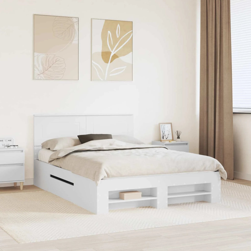 Struttura del letto Bianco 140 x 200 cm Legno multistrato 3408753