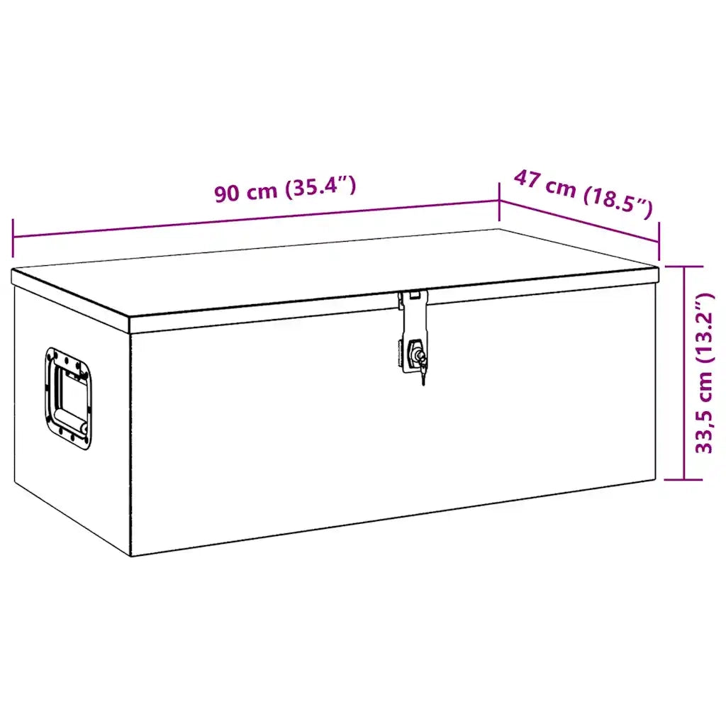 Contenitore Portaoggetti Argento 90x47x33,5 cm in Alluminio cod mxl 9190
