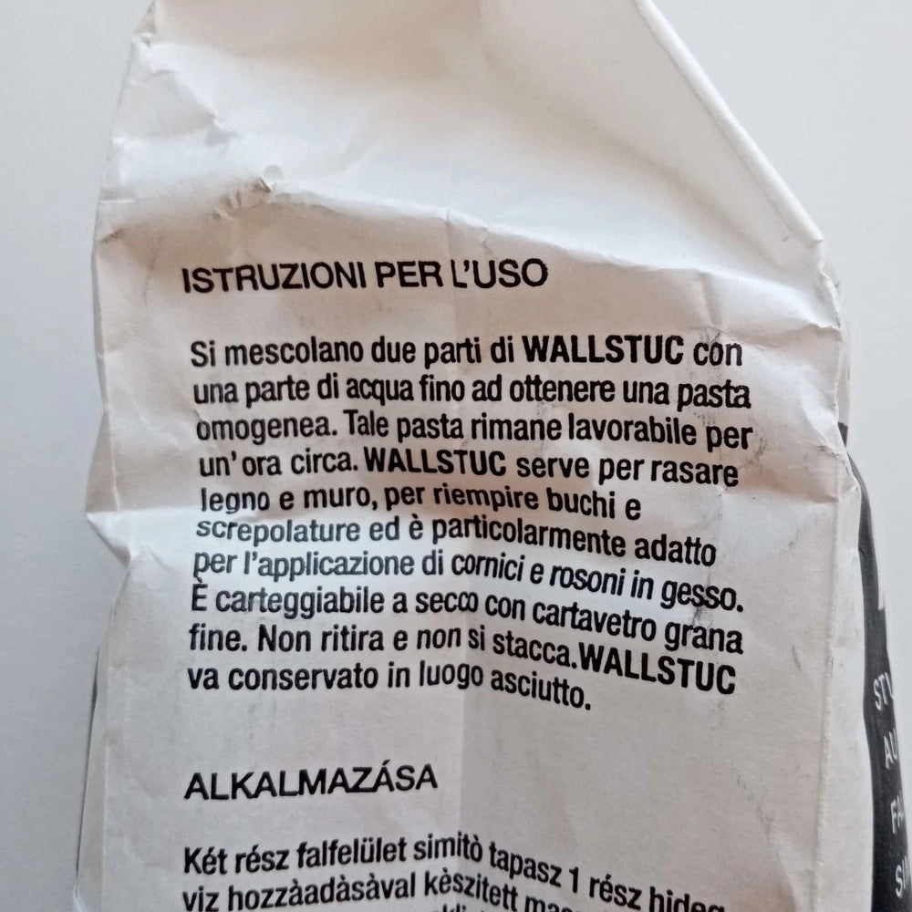 Wallstuc 1kg stucco in polvere bianco per muro - per interni