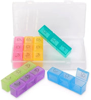 Pacchetto di Medicinali Portatile 7 Giorni - Borsa con Spazio Ampio per Contenitori Separati - Organizzatore per Compresse - 3 Comparti - per Mattina/Pomeriggio/Notte