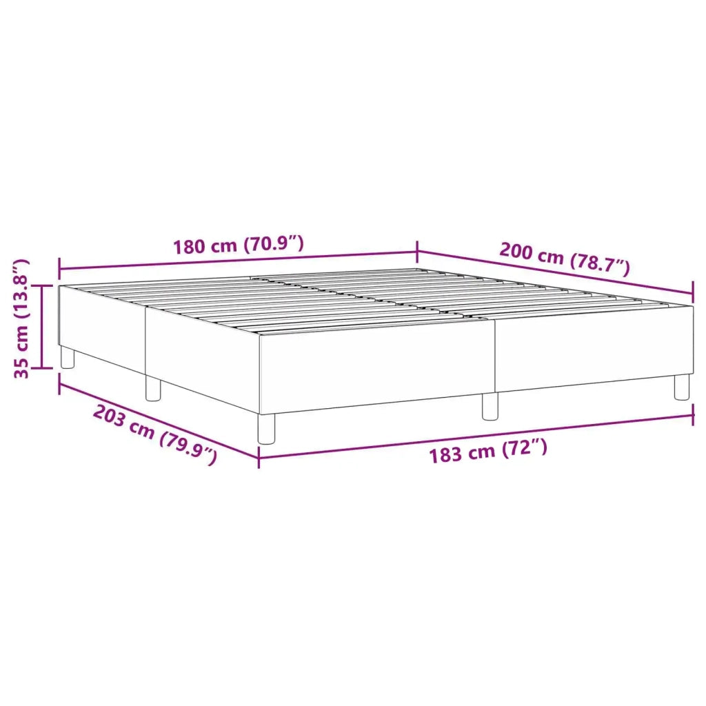 Struttura letto piattaforma Grigio scuro 180 x 200 cm 3337423