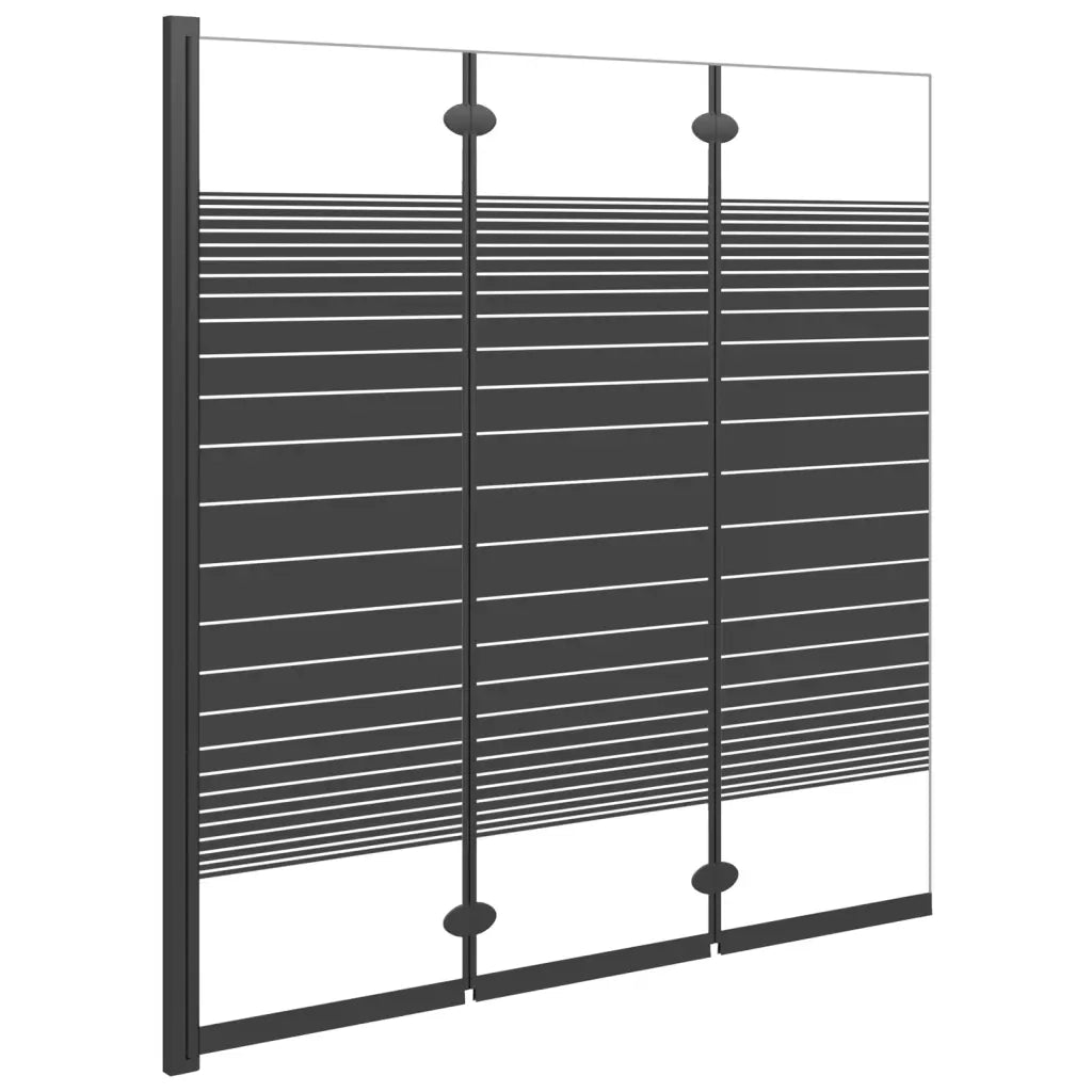Box Doccia Pieghevole 3 Pannelli 130x130 cm in ESG Nero cod mxl 51788