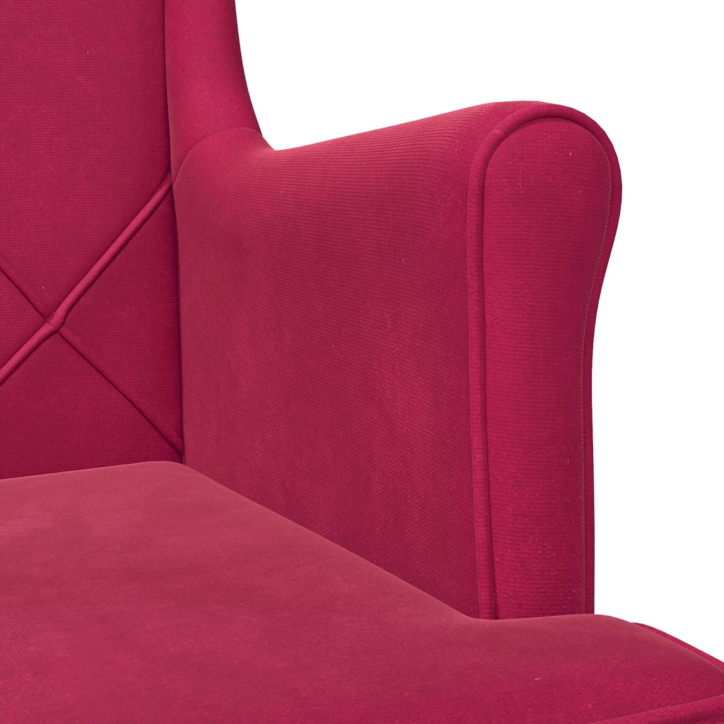 Poltrona Rosso Vino Velluto 42029900