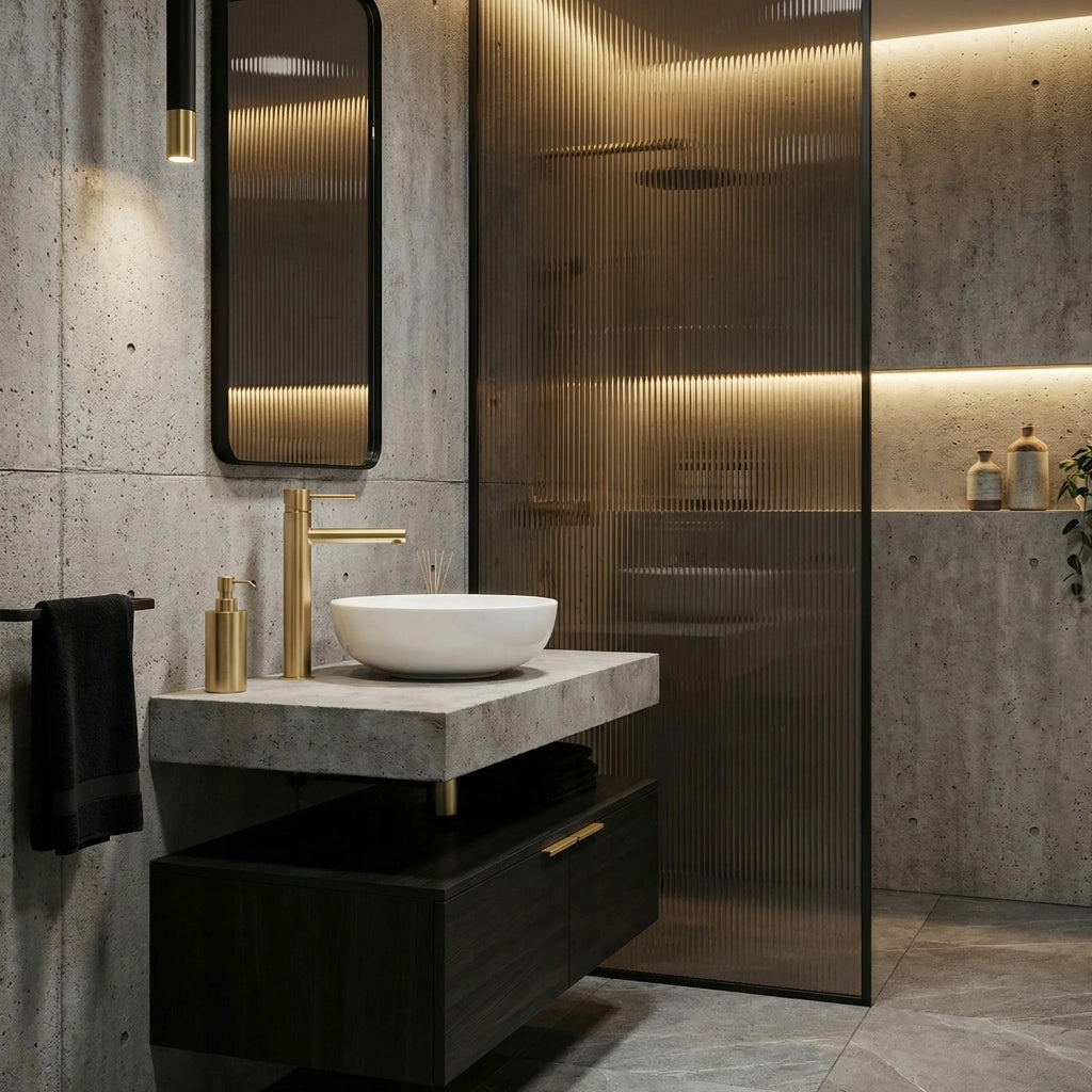 Rubinetto Da Lavabo Rea Tess Brush Gold High