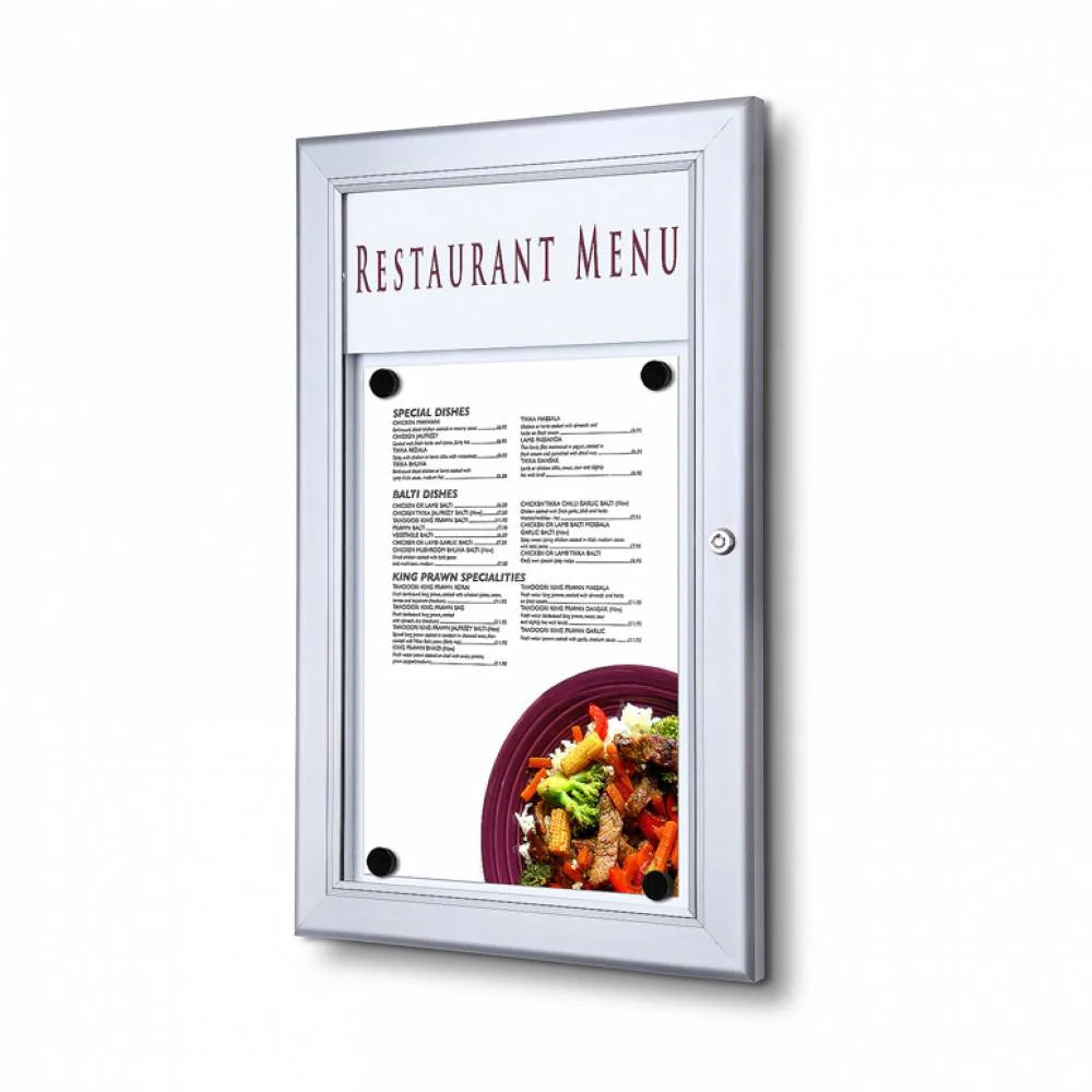 Bacheca per esterni porta Menu personalizzabile - 1 x A4 LED