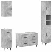 Set di Mobili da Bagno da 4 Pezzi HAARLEM Grigio Cemento 3417939