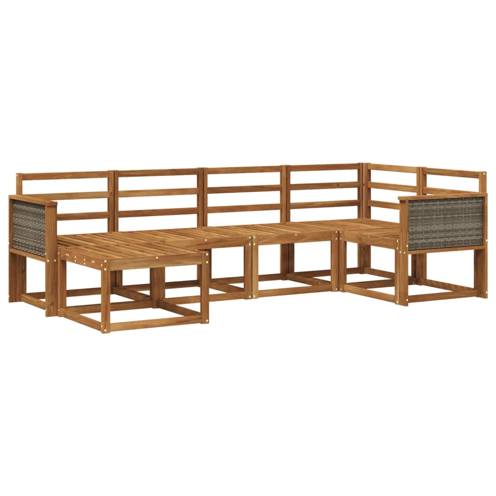 Set di divani da esterno 6 pcs Naturale