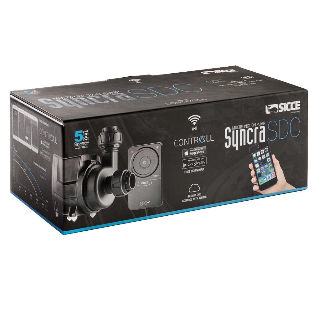 Sicce syncra sdc 6.0 pompa multifunzione controller wi-fi da 2000 a 5500 litri/h