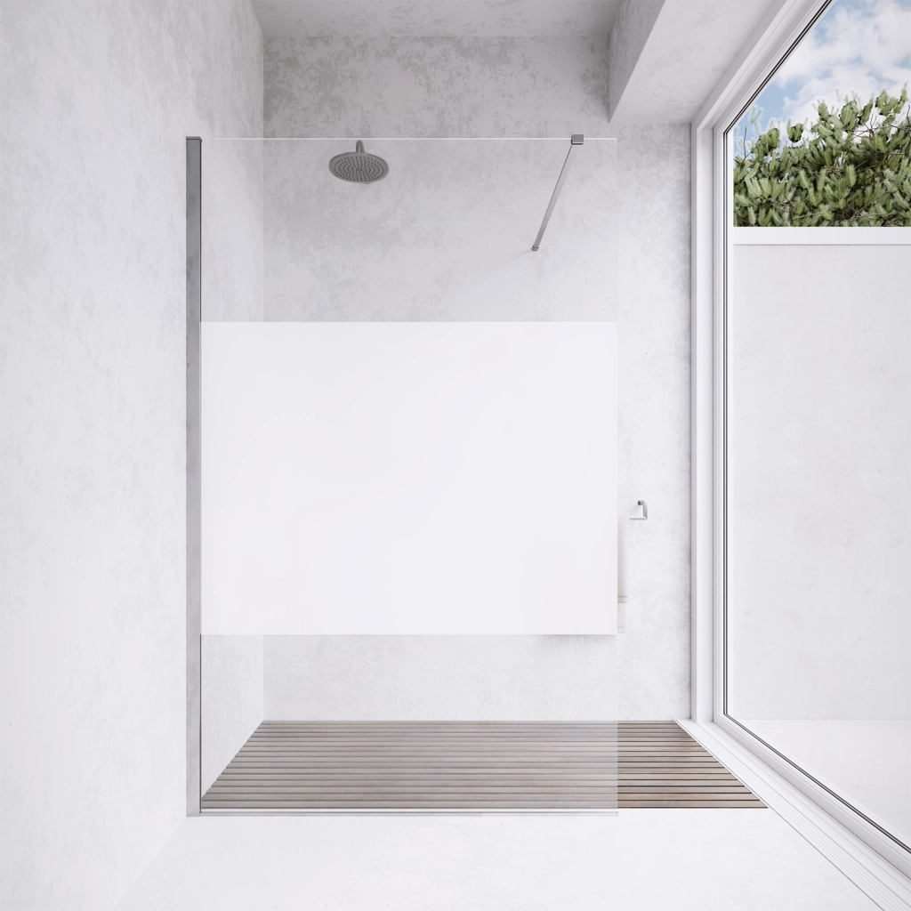 Parete doccia walk-in 110 cm 8mm opaco anticalcare h200 | Lazaros