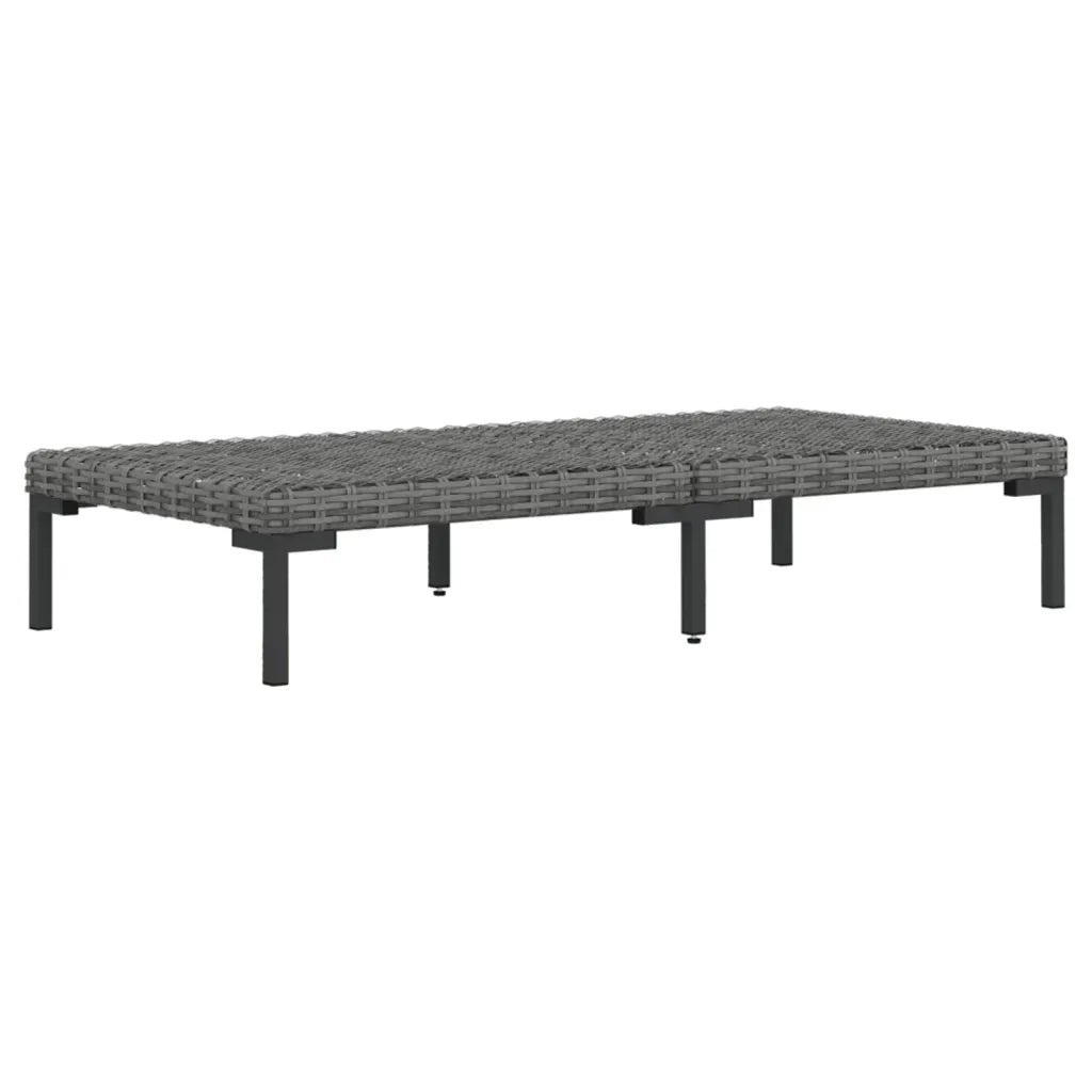 Divani da Giardino 8 pz con Cuscini in Polyrattan Grigio Scuro 3099847