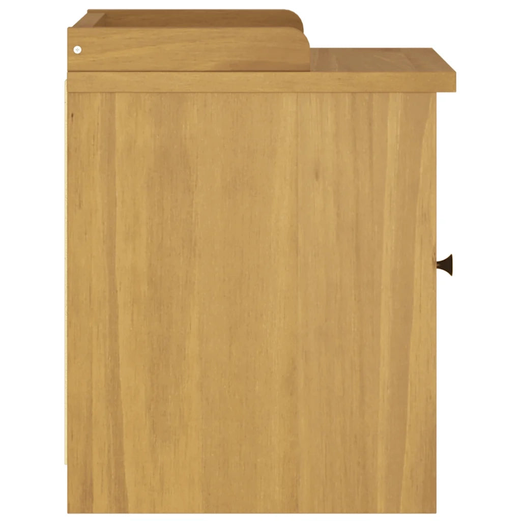 Panca da Corridoio-Sgabello-Panca con Contenitore SANDNES 45x40x50 cm Legno Massello di Pino 970600