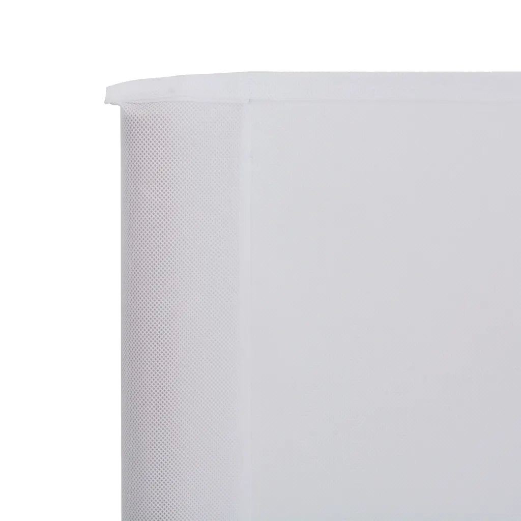 Paravento a 3 Pannelli in Tessuto 400x160 cm Bianco Sabbia 47148