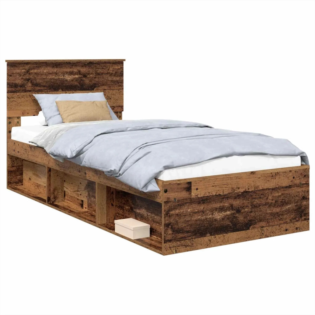 Struttura del letto-Giroletto Legno vecchio 75 x 190 cm Legno multistrato 342461