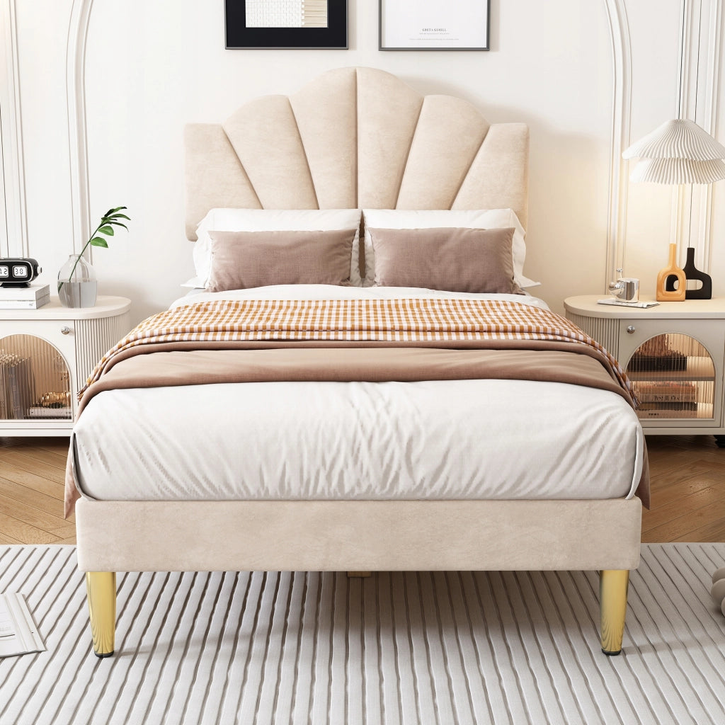 Letto imbottito regolabile - Xylo - 90x200 - Beige