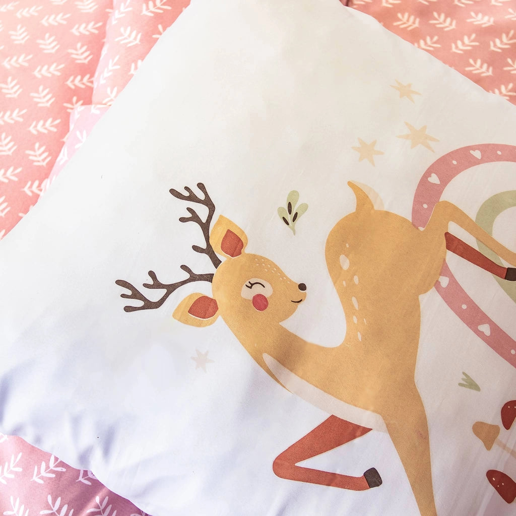Set biancheria da letto in microfibra reversibile stampata foresta