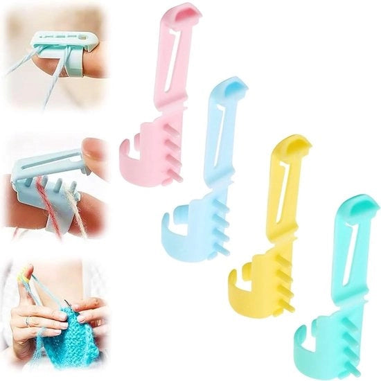Anello per dita adattabile - Guida per dita in plastica - 4 pezzi - Sostenibile - Utilizzo comodo - Guida per dita