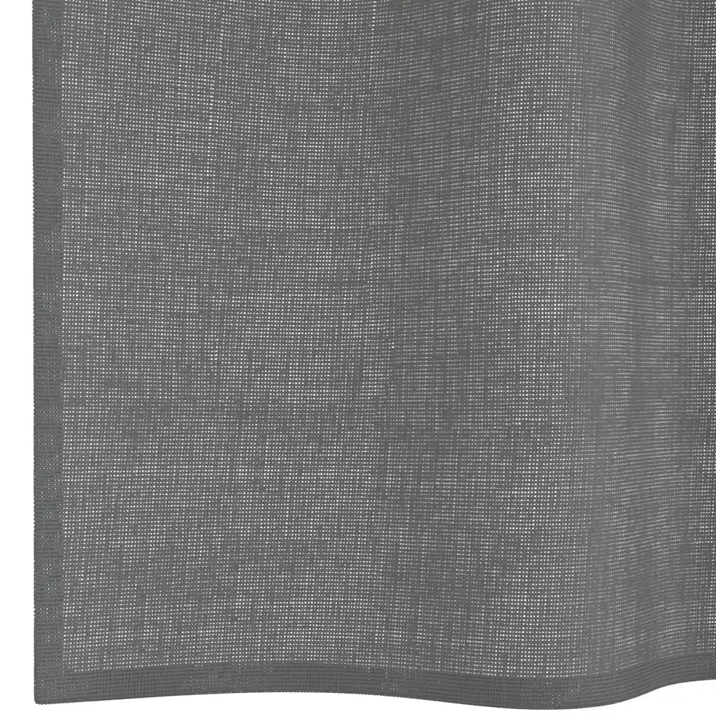 Tende in Voile con Occhielli 2 pz Grigio Scuro 140x300 cm