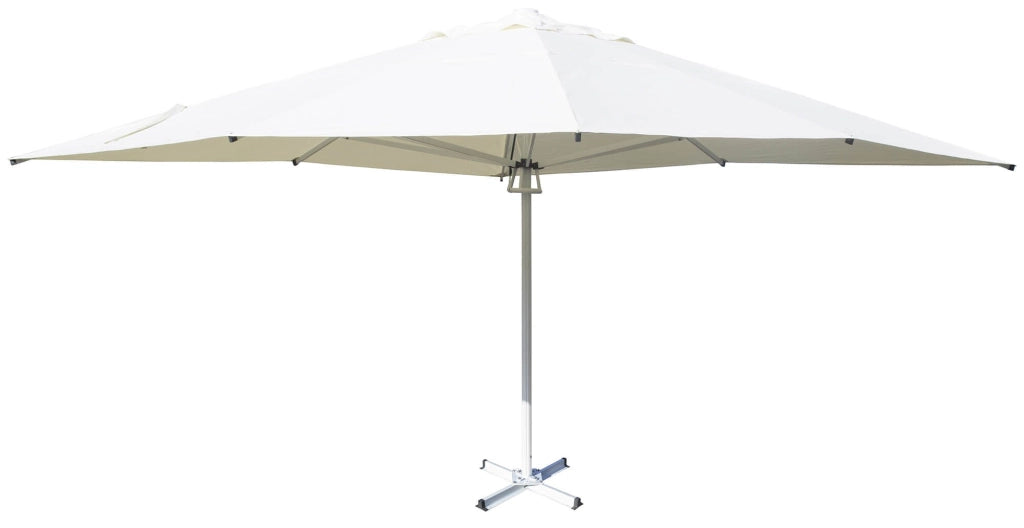 Ombrellone da Giardino 5x5m in Alluminio e Poliestere Bianco