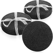 Ottanti in plastica per bicchieri - Onderzetters in plastica lucida per tavolo - Onderzetters in plastica per bicchieri Ø 10cm (8 pezzi - nero)