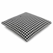 Cuscino decorativo 45x45 cm Sfoderabile in poliestere - Nero/Bianco