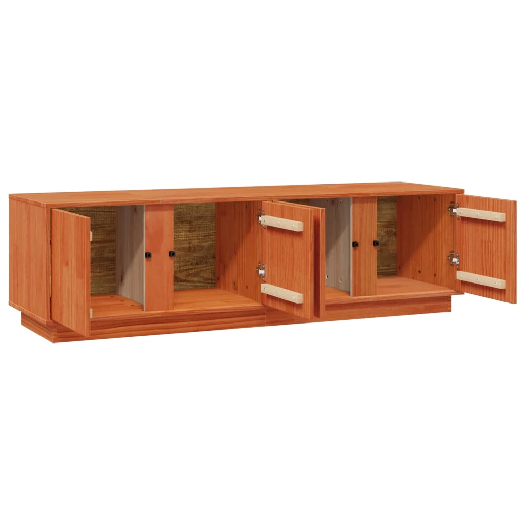 Mobile TV-Credenza per TV Marrone Cera 140 x 40 x 40 cm Legno di pino massiccio