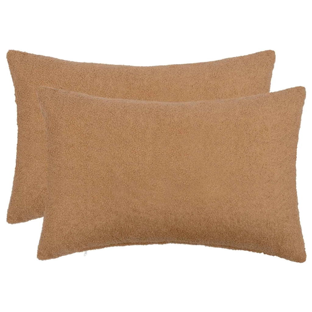 Federa 2 pcs HEERLEN Beige 50 x 80 cm Bouclé 911995